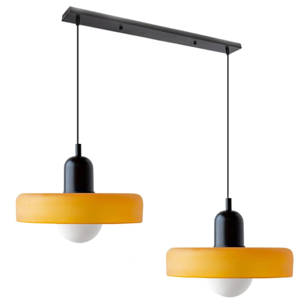 2 Heads Modern Bauhaus Glass Pendant Light - Image 29