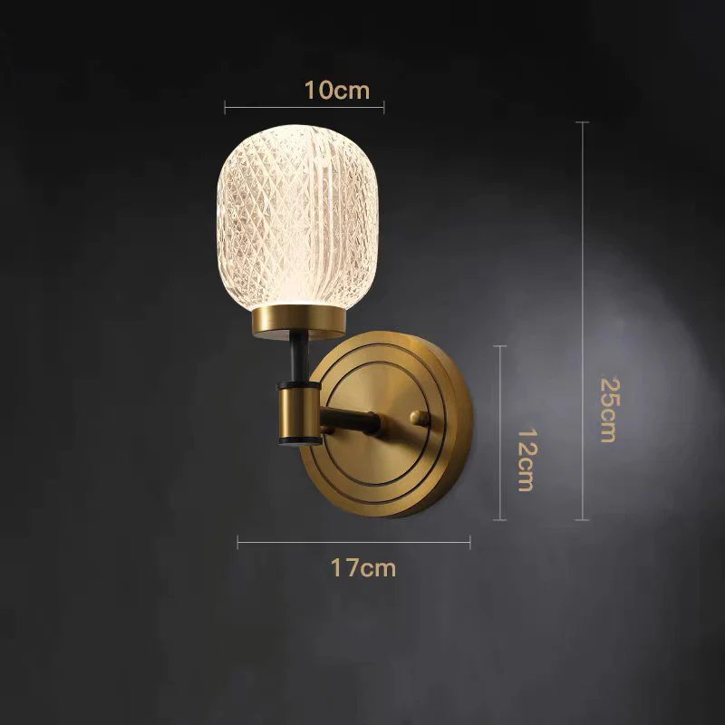 Antique Brass Gold Wall Light - Image 8