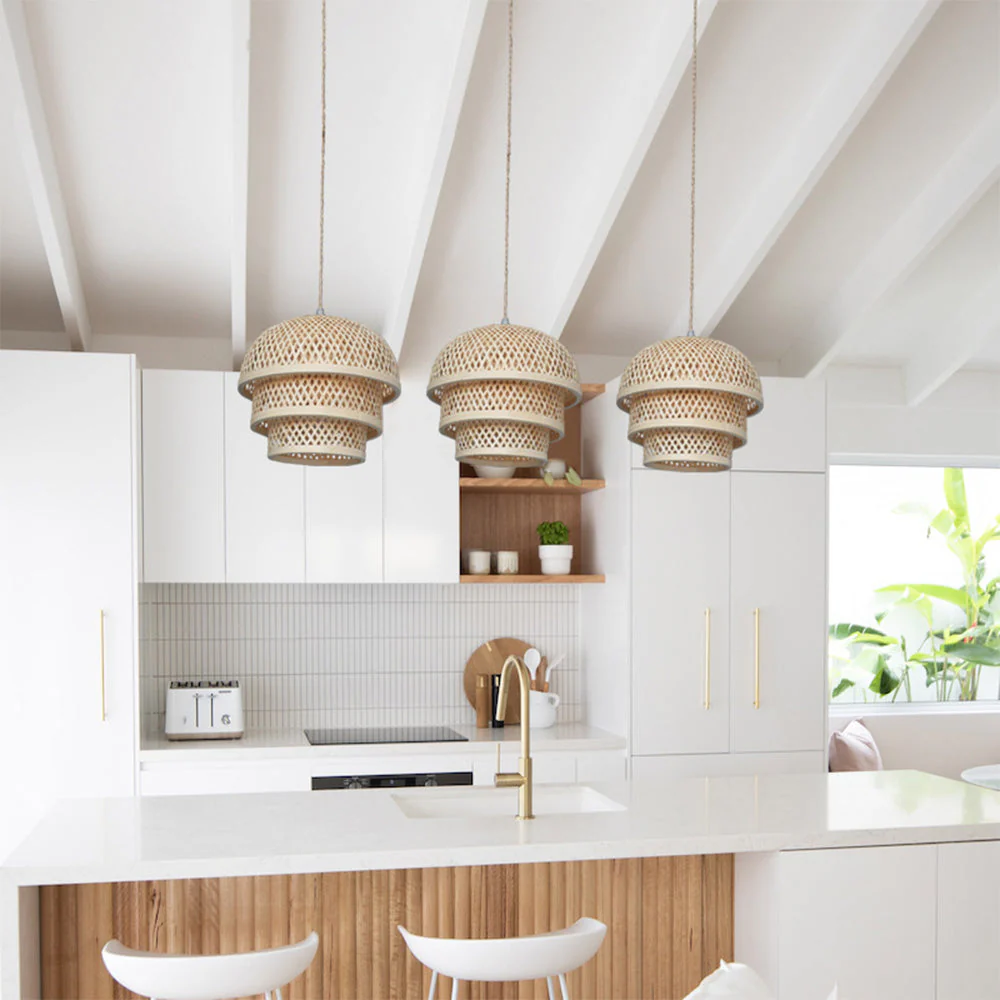 Bamboo Natural Basket Island Pendant Light - Image 5