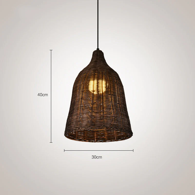 Bamboo Rattan Basket Pendant Light For Kitchen - Image 13