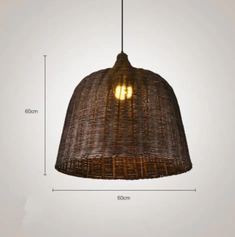 Bamboo Rattan Basket Pendant Light For Kitchen - Image 16