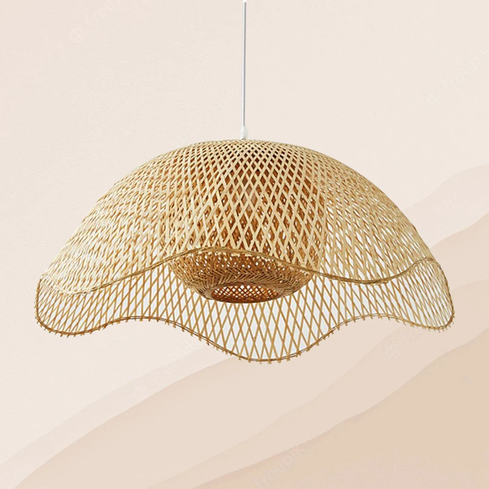 Bamboo Woven Hanging Lighting - Image 8