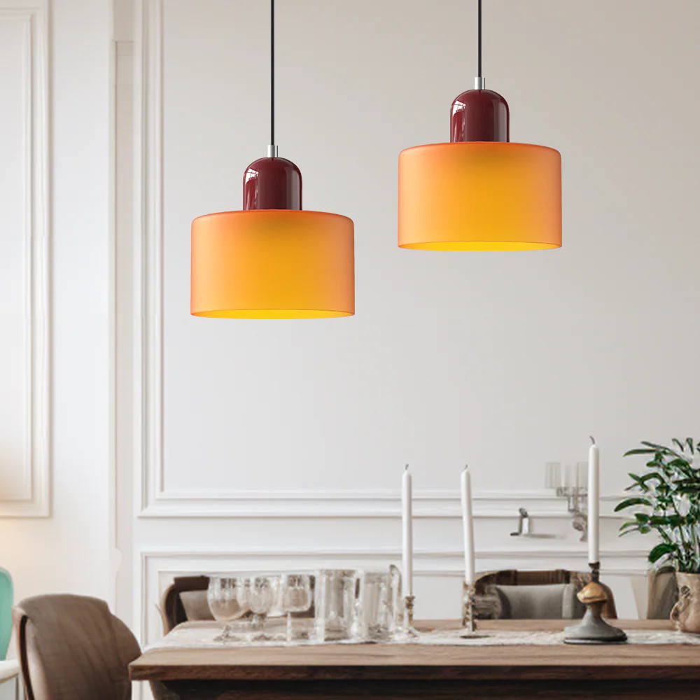 Modern Bauhaus Fresh Glass Pendant Light For Kitchen Island - Image 6