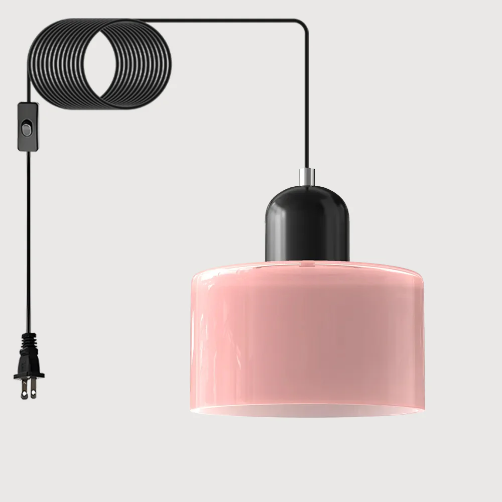 Bauhaus Minimalist Plug-in Glass Pendant Light for Kitchen Island - Image 27