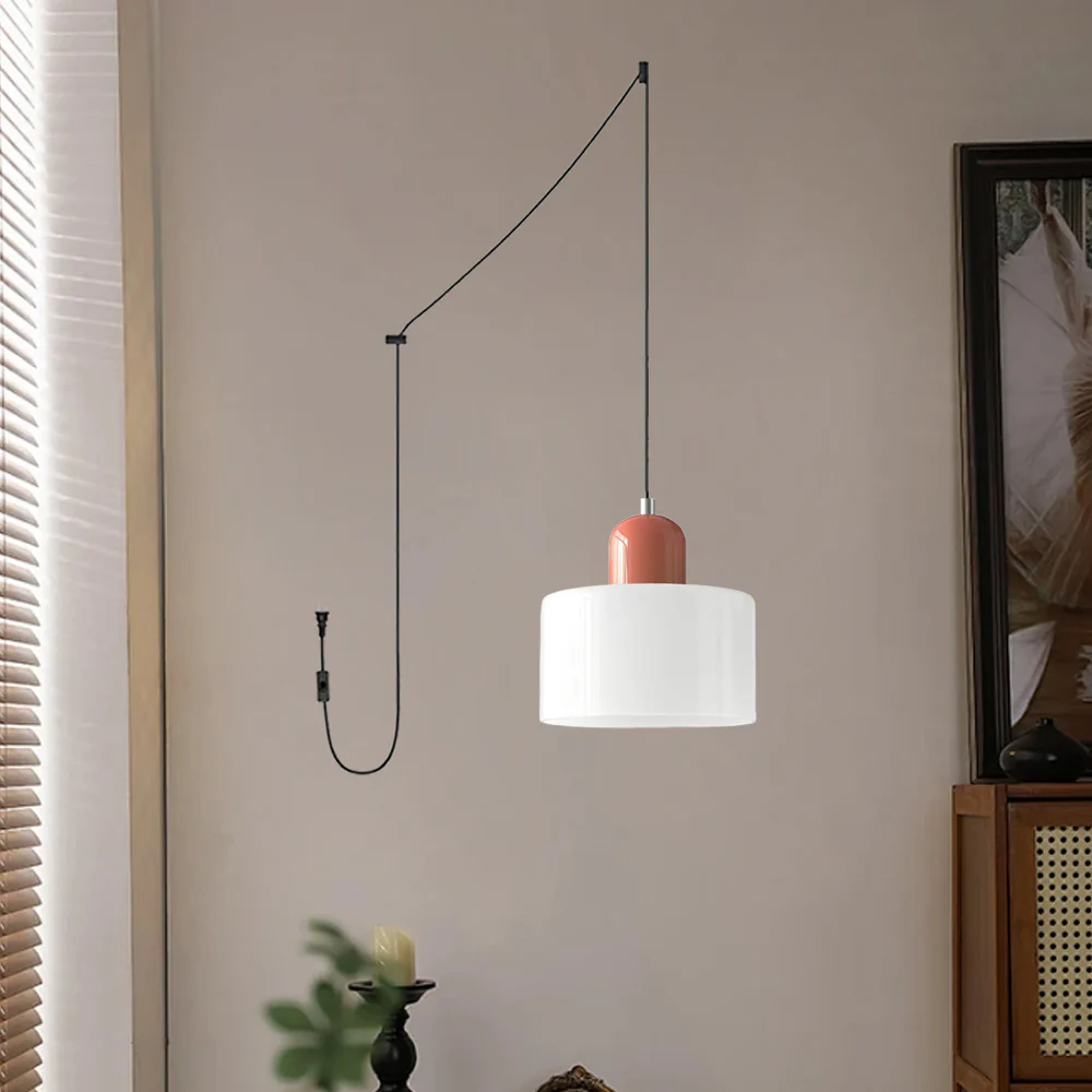 Bauhaus Minimalist Plug-in Glass Pendant Light for Kitchen Island - Image 52
