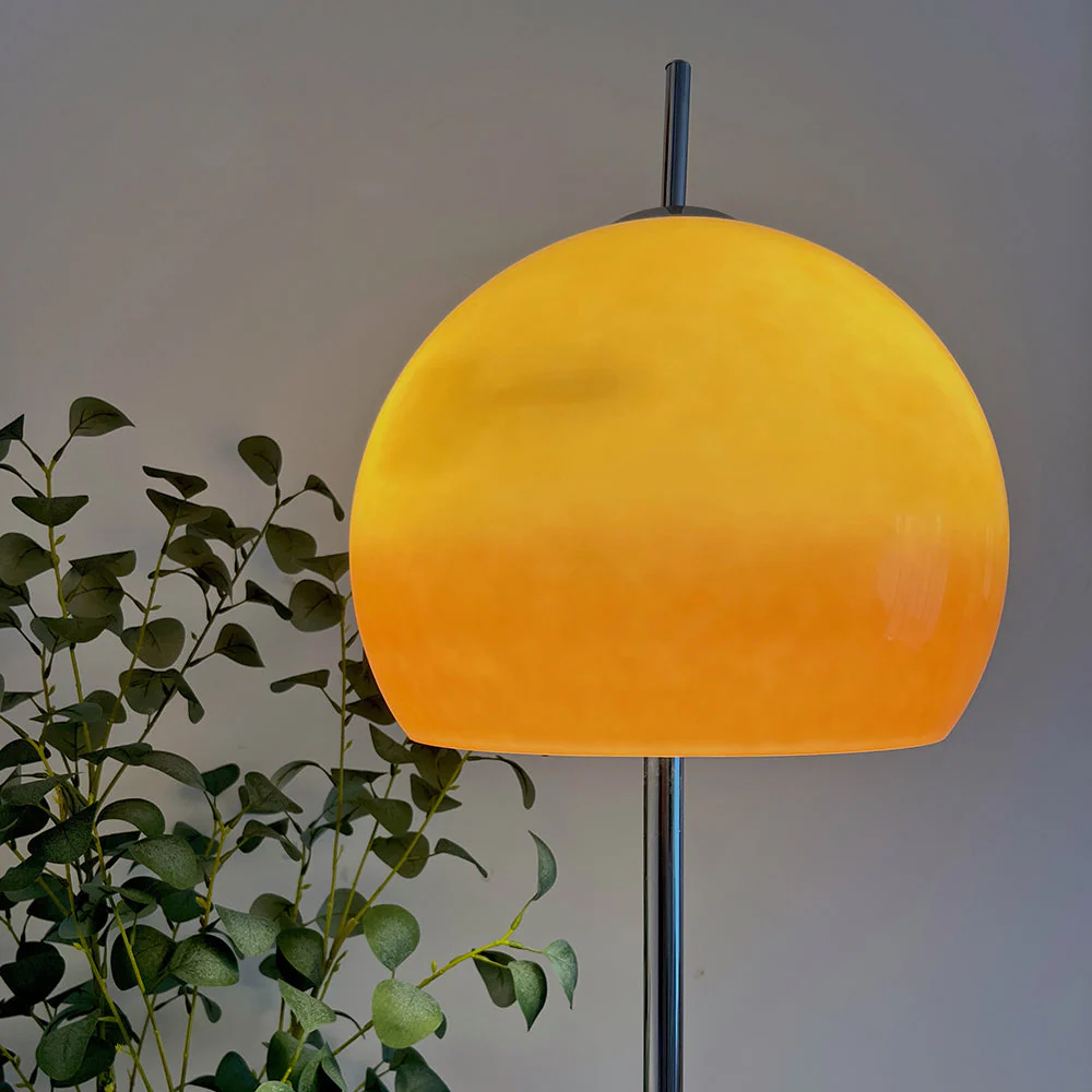 Bauhaus Mushroom Shape Medieval Vintage Glass Floor Lamp - Image 12