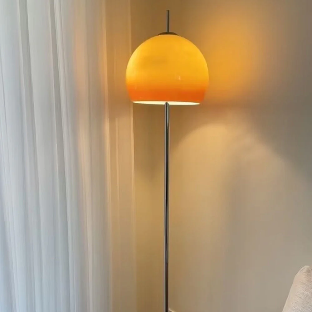 Bauhaus Mushroom Shape Medieval Vintage Glass Floor Lamp - Image 15