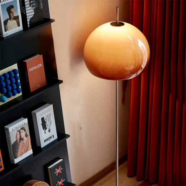 Bauhaus Mushroom Shape Medieval Vintage Glass Floor Lamp - Image 5