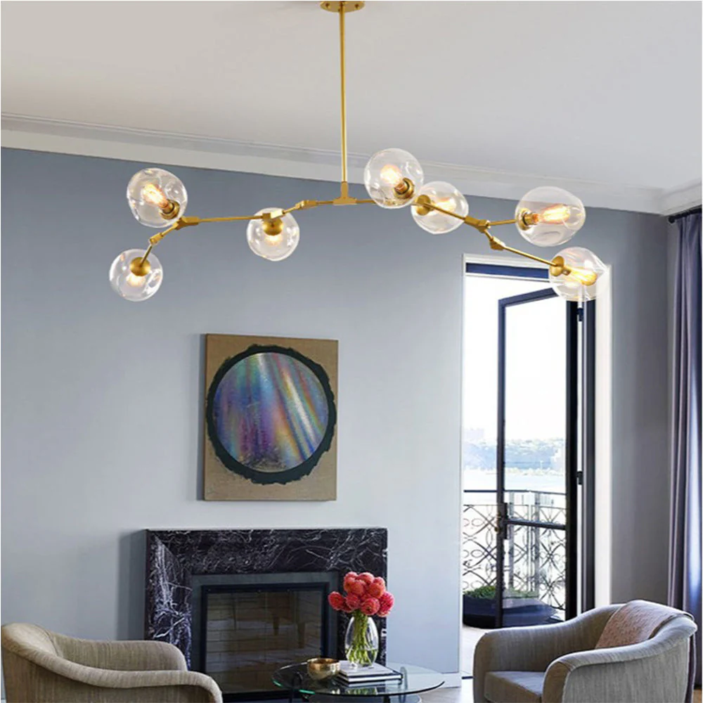 Branching Bubble Glass Ball Chandelier for Living Room - Image 20