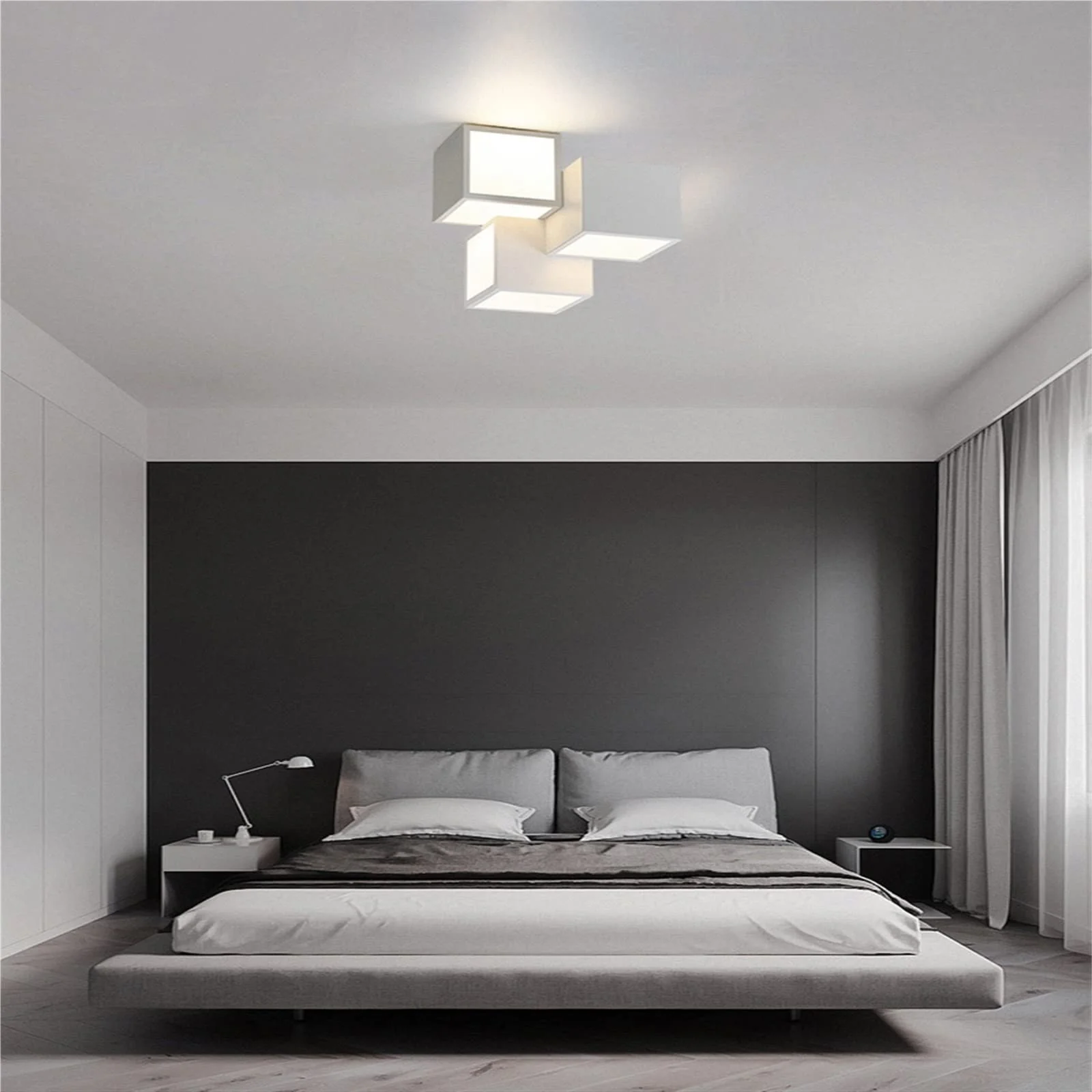 Modern Designer Style Square LED Ceiling Light - Image 2