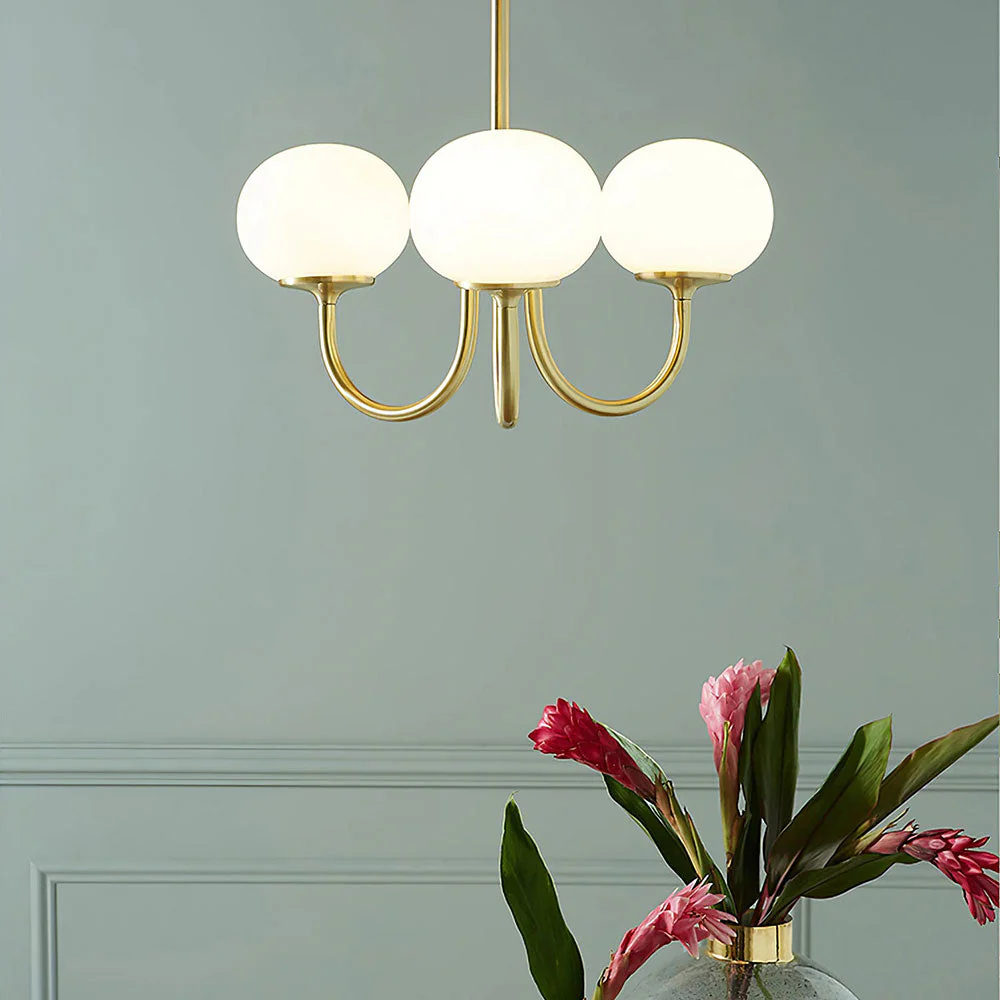 Bubble Pink Glass Marshmallow Chandelier - Image 21