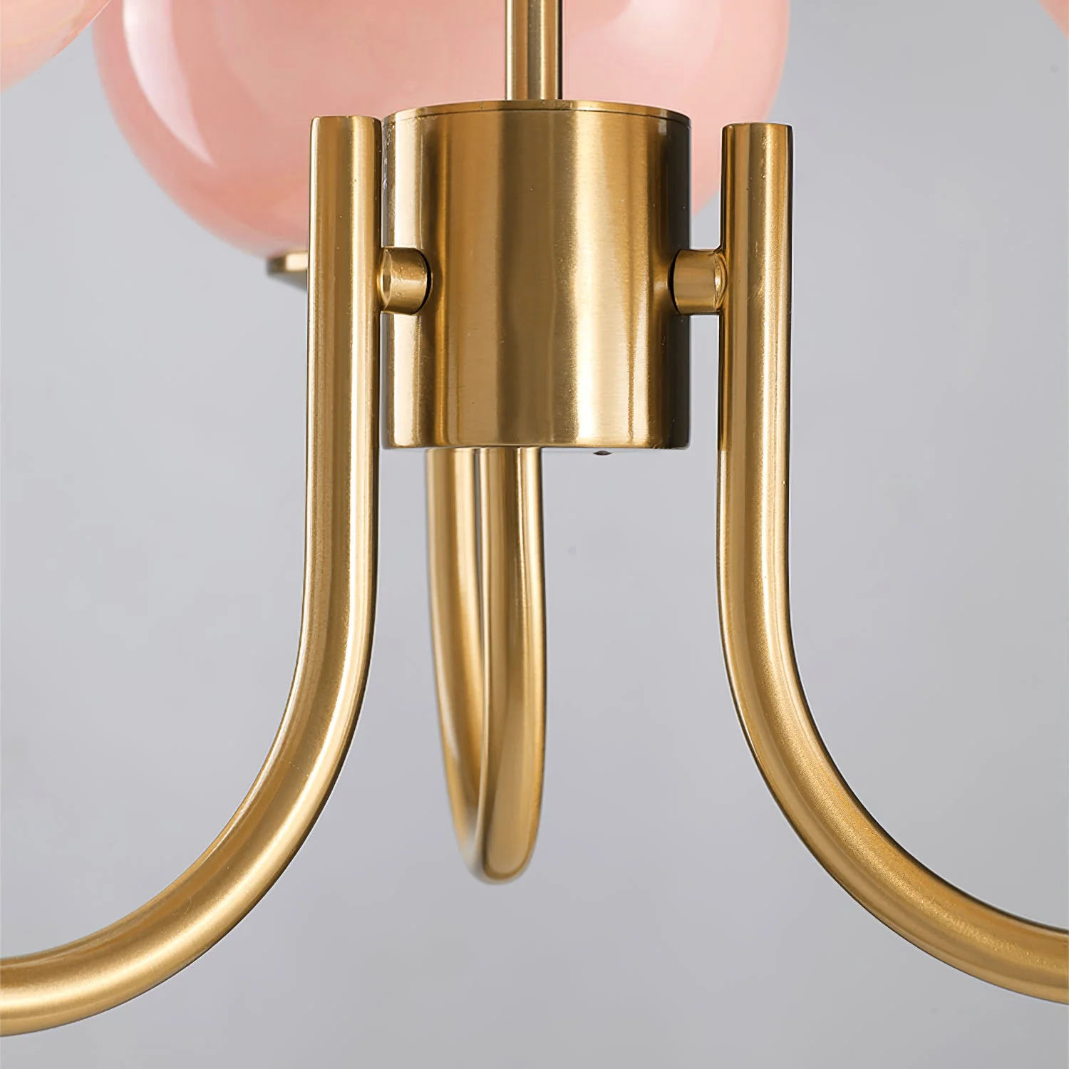 Bubble Pink Glass Marshmallow Chandelier - Image 8