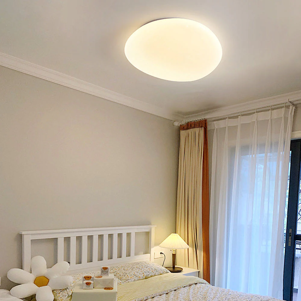 Simple Acrylic Bedroom White LED Ceiling Light - Image 4