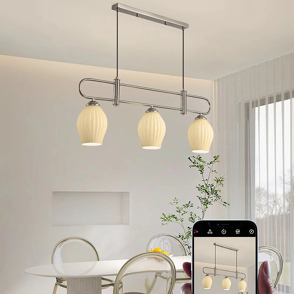 Modern Simple Glass Dining Room Colorful Ceiling Light - Image 3