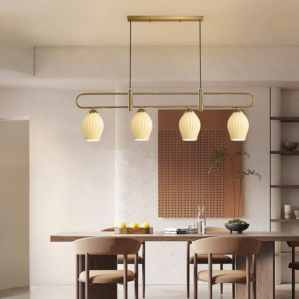Modern Simple Glass Dining Room Colorful Ceiling Light - Image 5