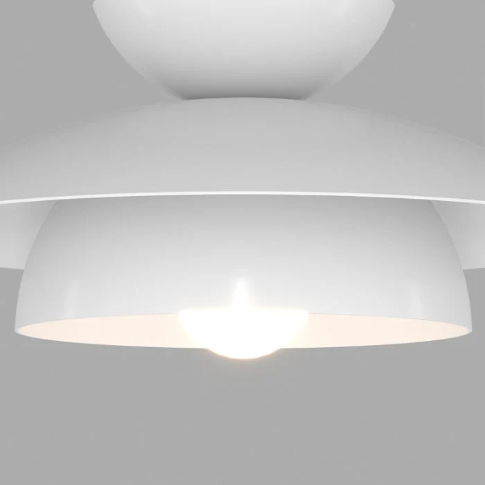 Modern Designer Style Round White Pendant Light - Image 10