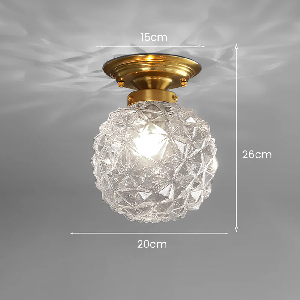 Contemporary Clear Glass Ball Hallway Ceiling Light - Image 10