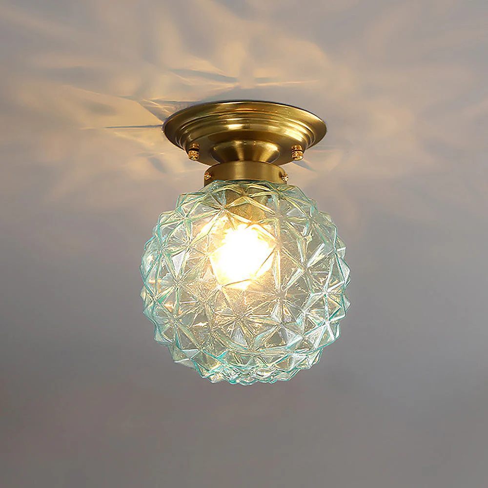 Contemporary Clear Glass Ball Hallway Ceiling Light - Image 14