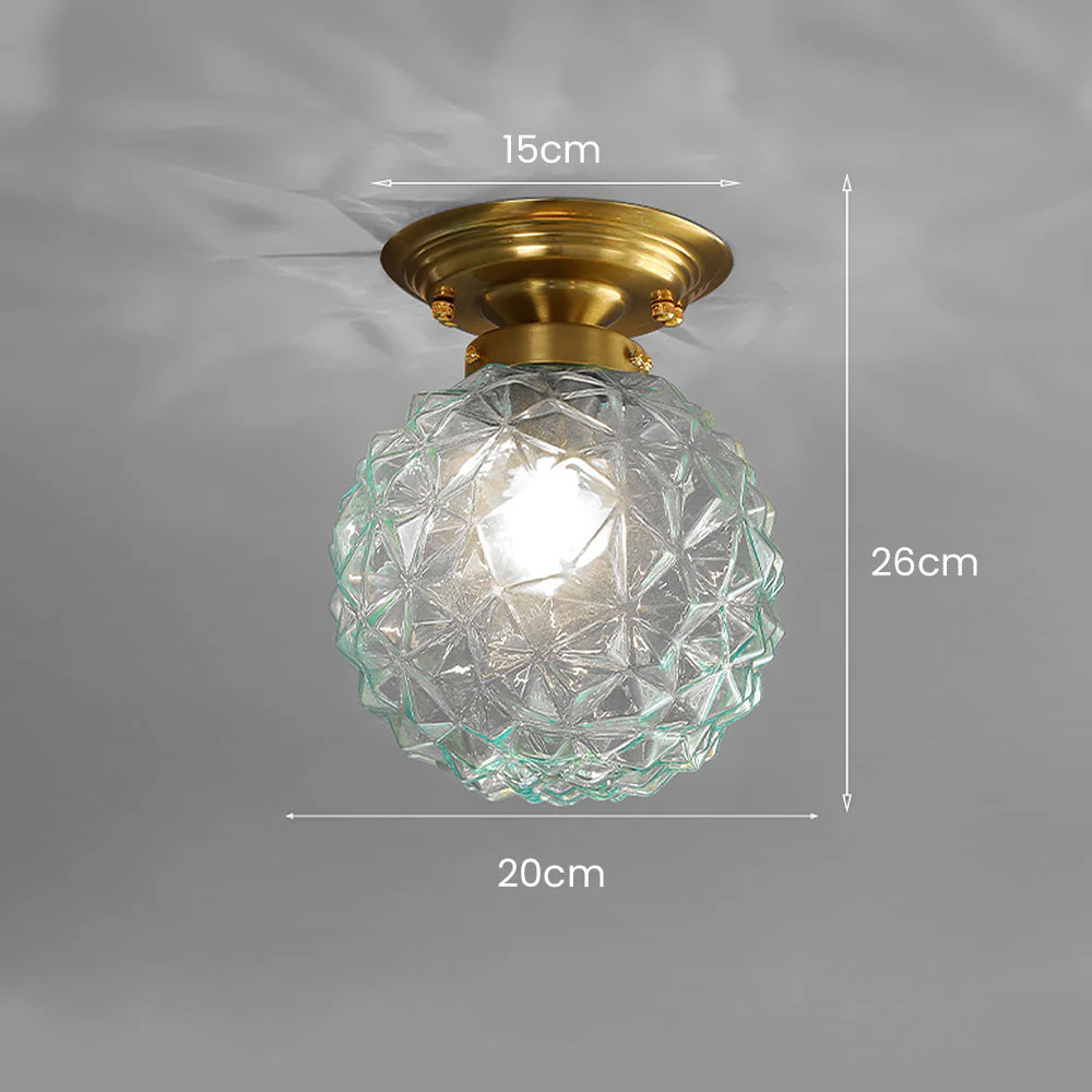 Contemporary Clear Glass Ball Hallway Ceiling Light - Image 16