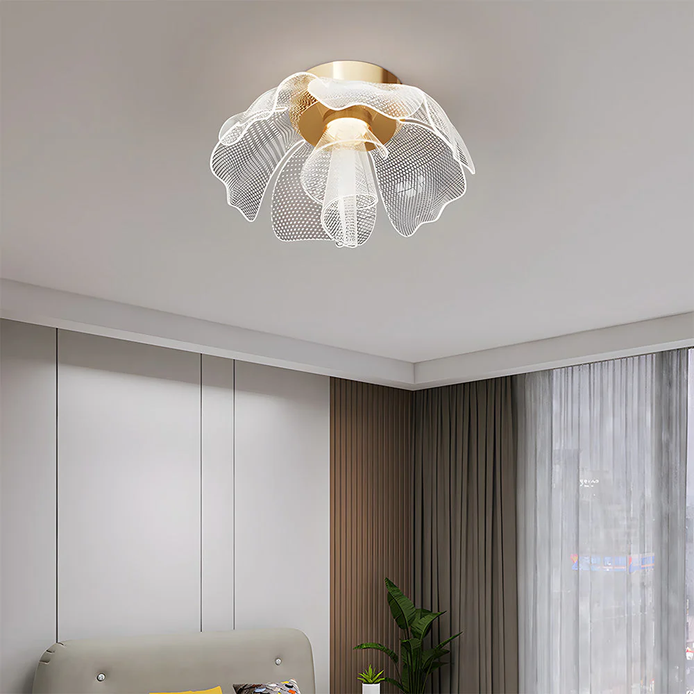 Contemporary LED Flower Design Ceiling Light for Bedroom - Image 2