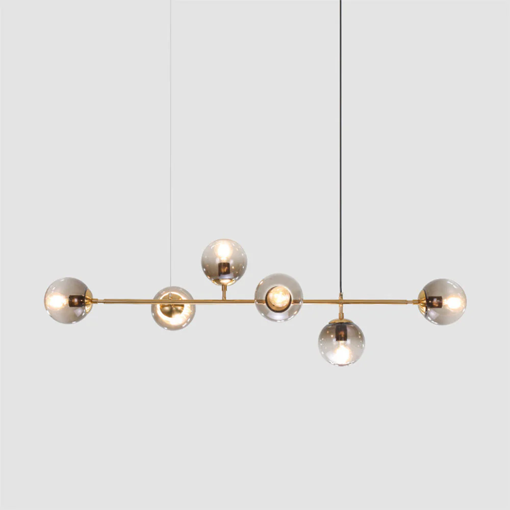 Contemporary Long Rod Glass Bubble Chandelier - Image 3