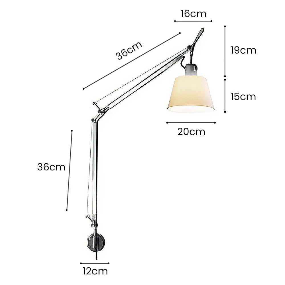 Contemporary Rotatable Silver Wall Light - Image 11