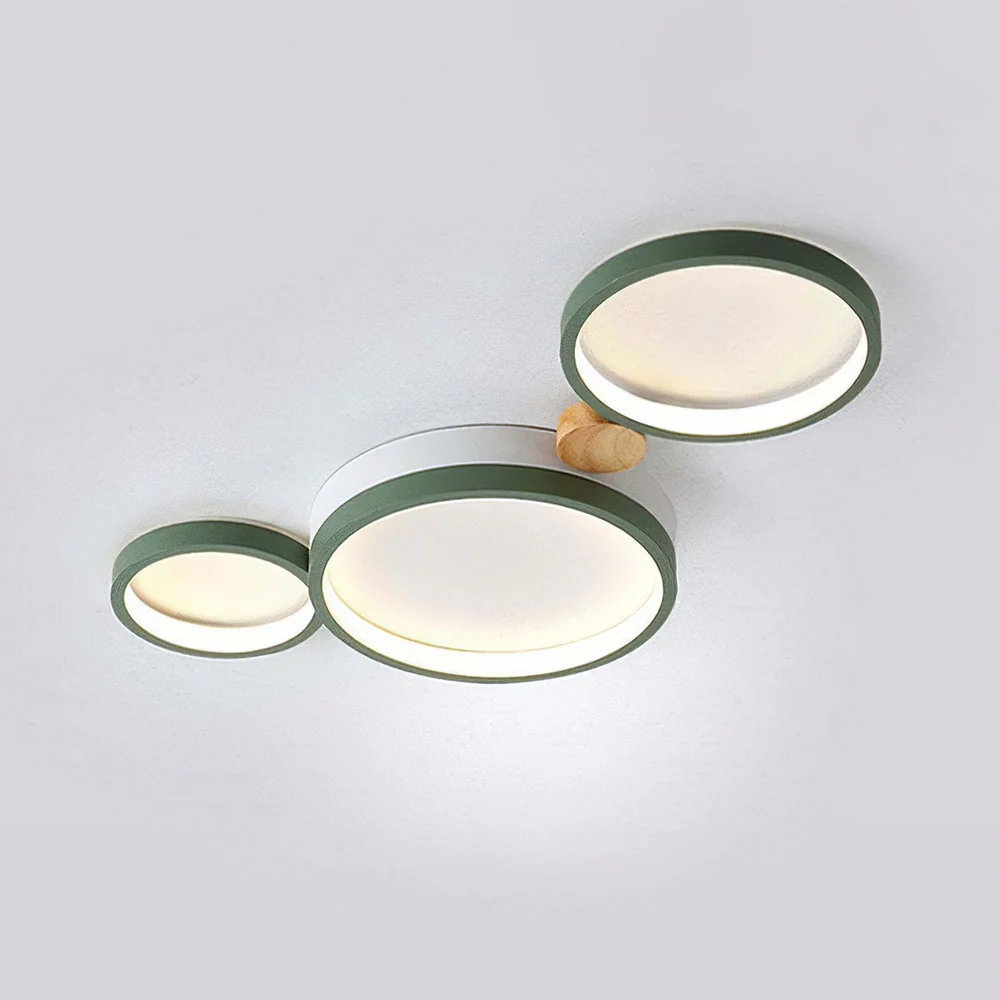 Creative Circle Iron LED Bedroom Ceiling Light - Image 20