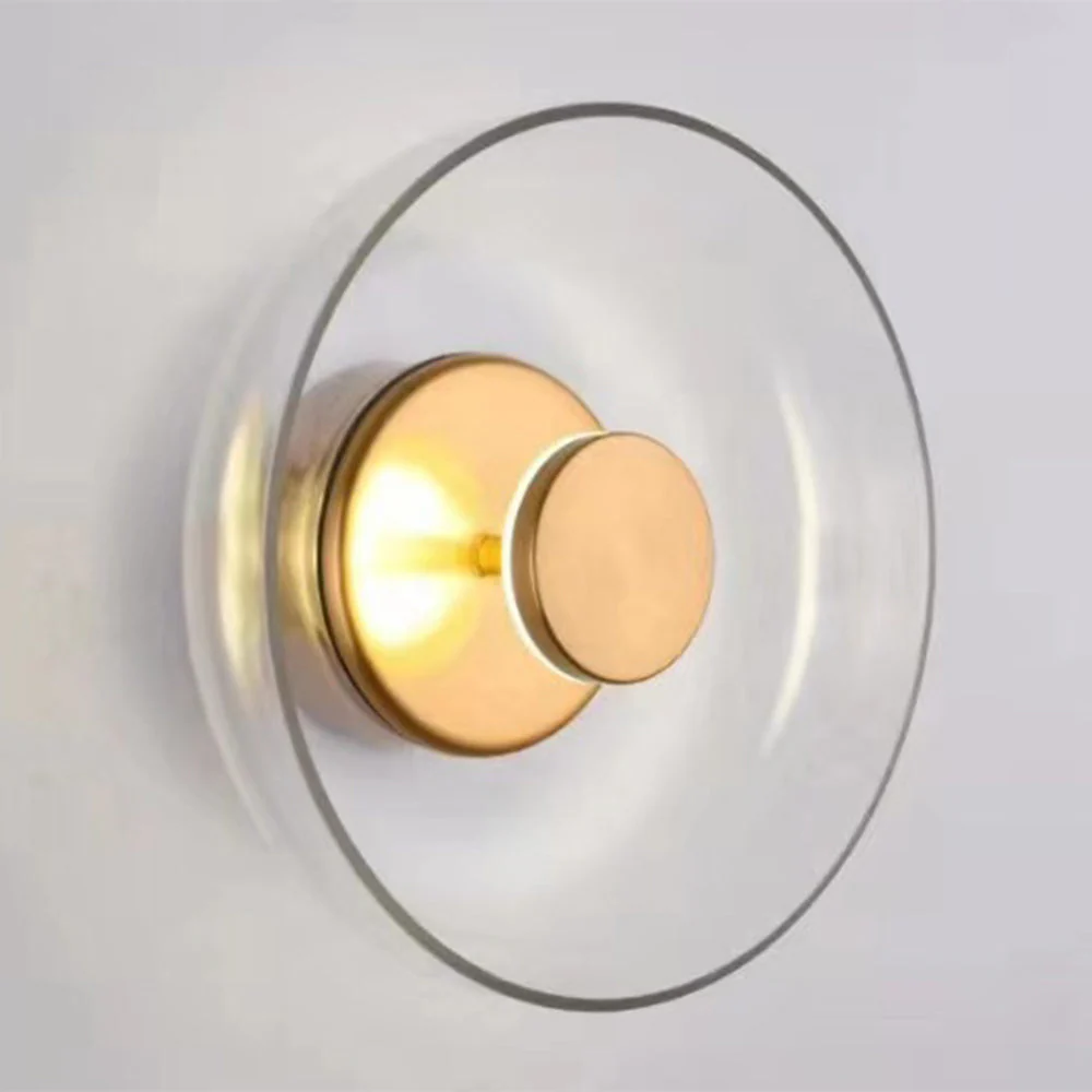 Glass Bowl Bedroom Bedside Wall Light