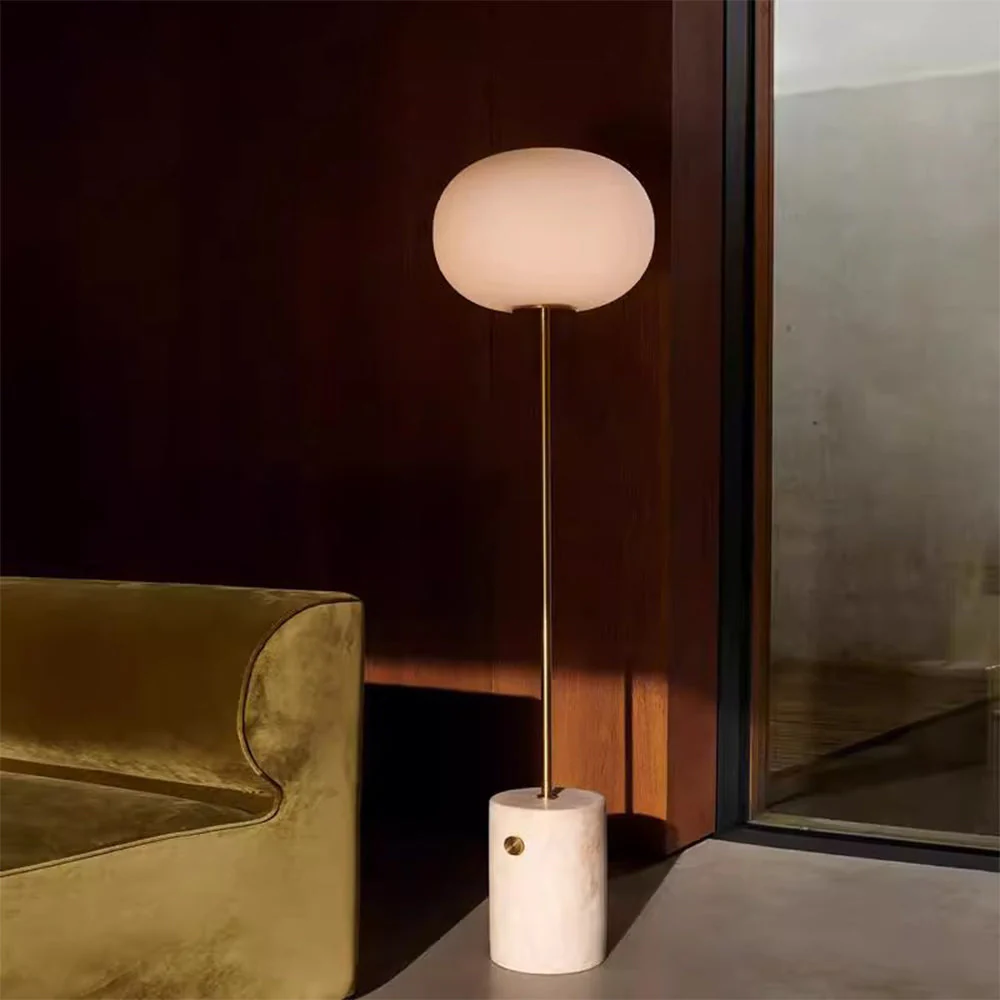 Creative Marble Globe Glass Floor Lamp - Image 2
