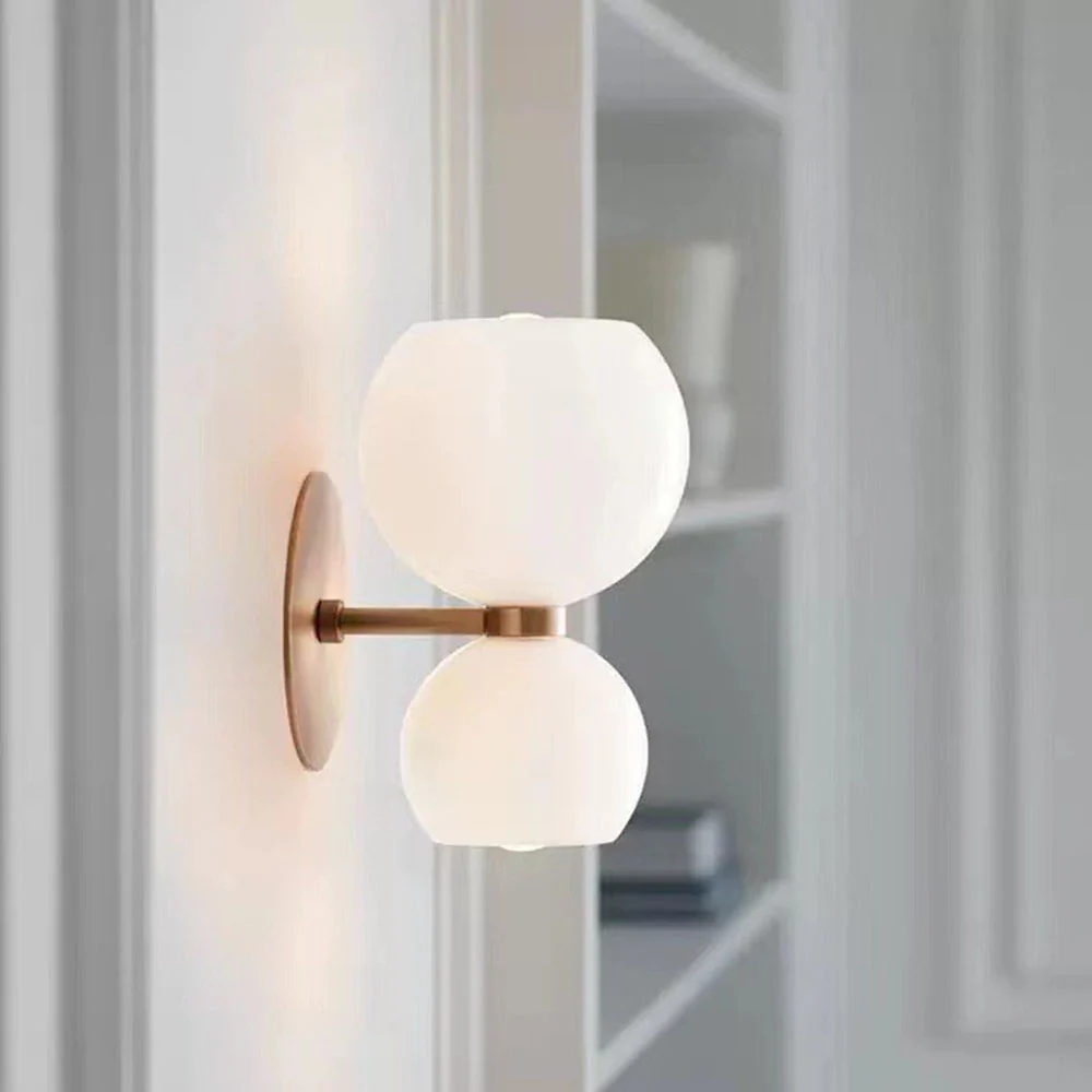 Creative Modern 2 Heads Glass Wall Lamp