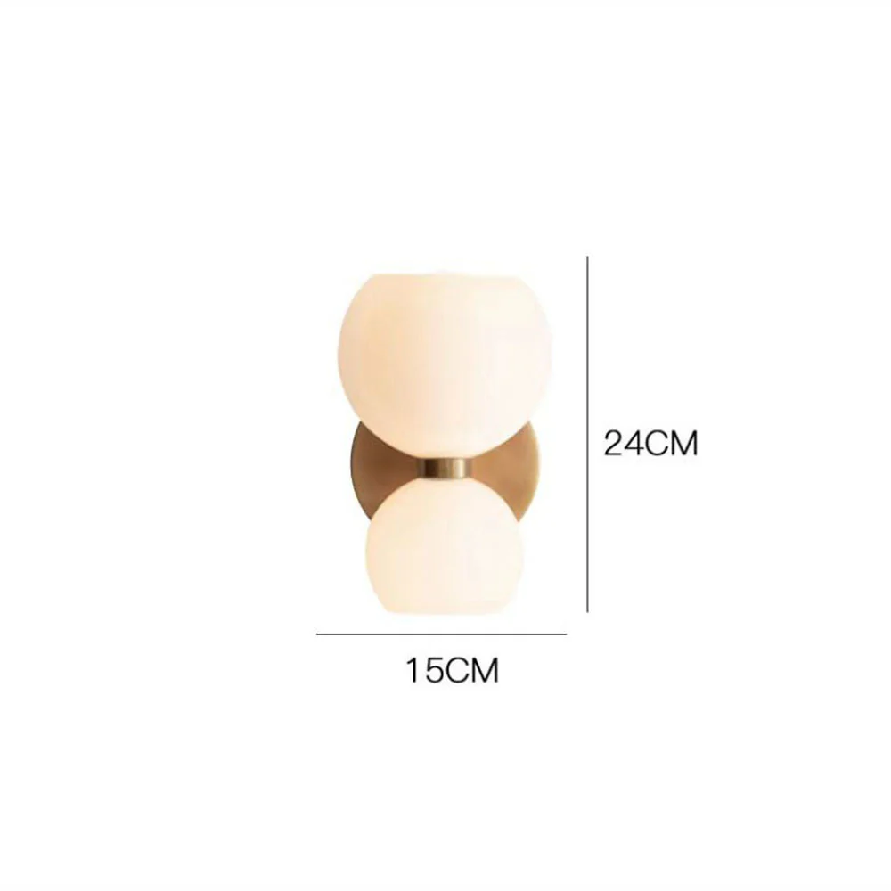 Creative Modern 2 Heads Glass Wall Lamp - Image 5