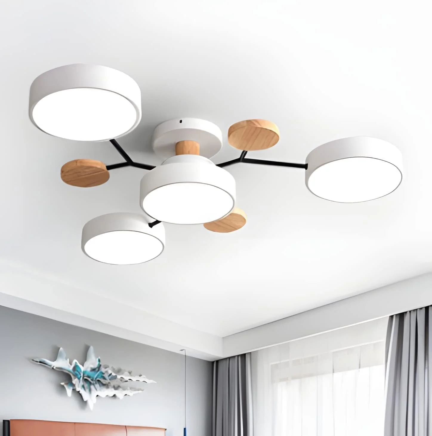 Creative Iron LED Semi-Flush Ceiling Light - Image 25