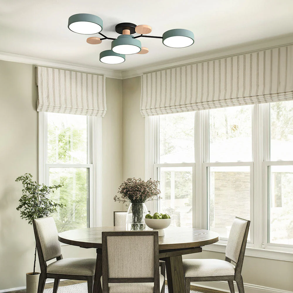 Creative Iron LED Semi-Flush Ceiling Light - Image 7