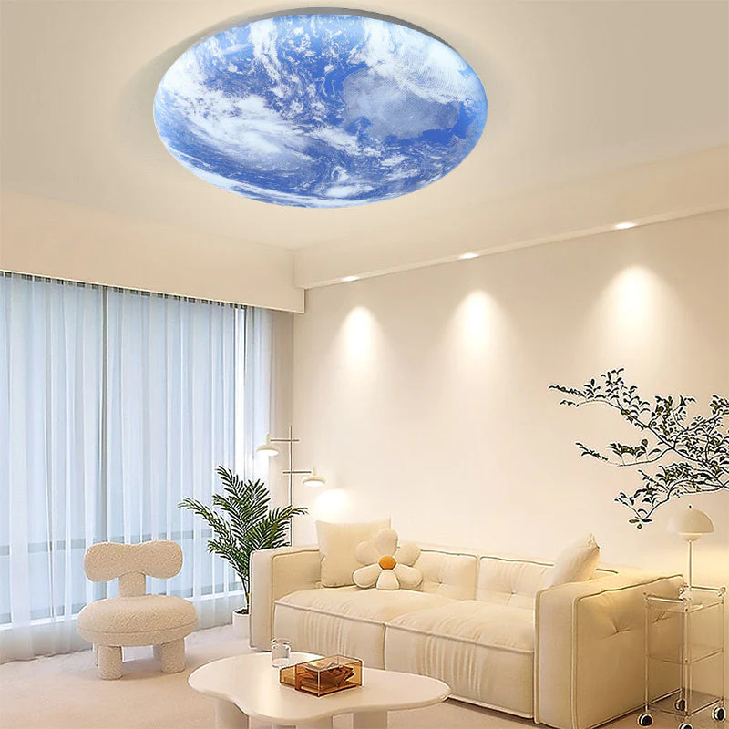 Creative Round Moon LED Ceiling Light - Image 21