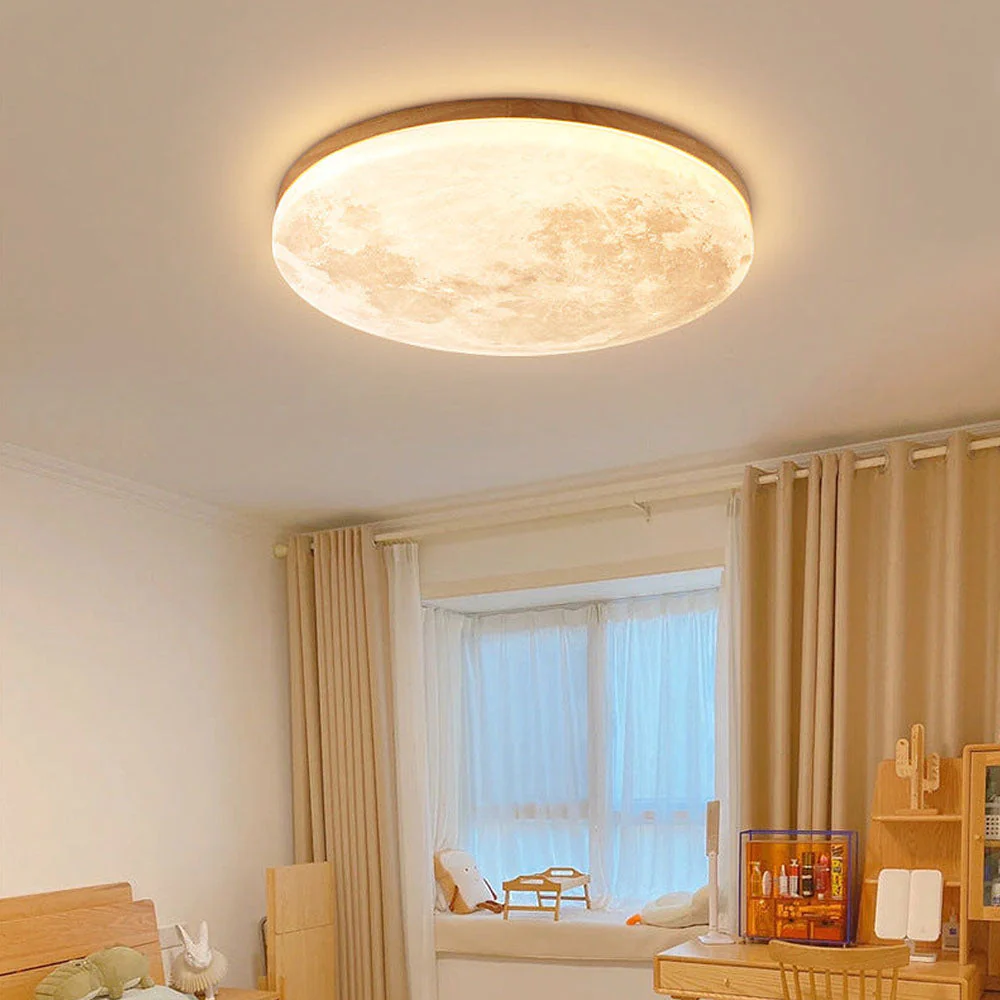 Creative Round Moon LED Ceiling Light - Image 4