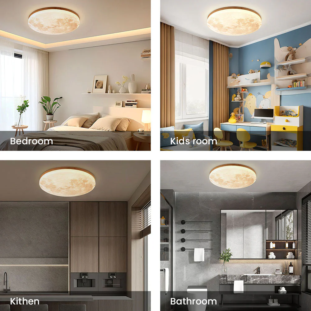 Creative Round Moon LED Ceiling Light - Image 8