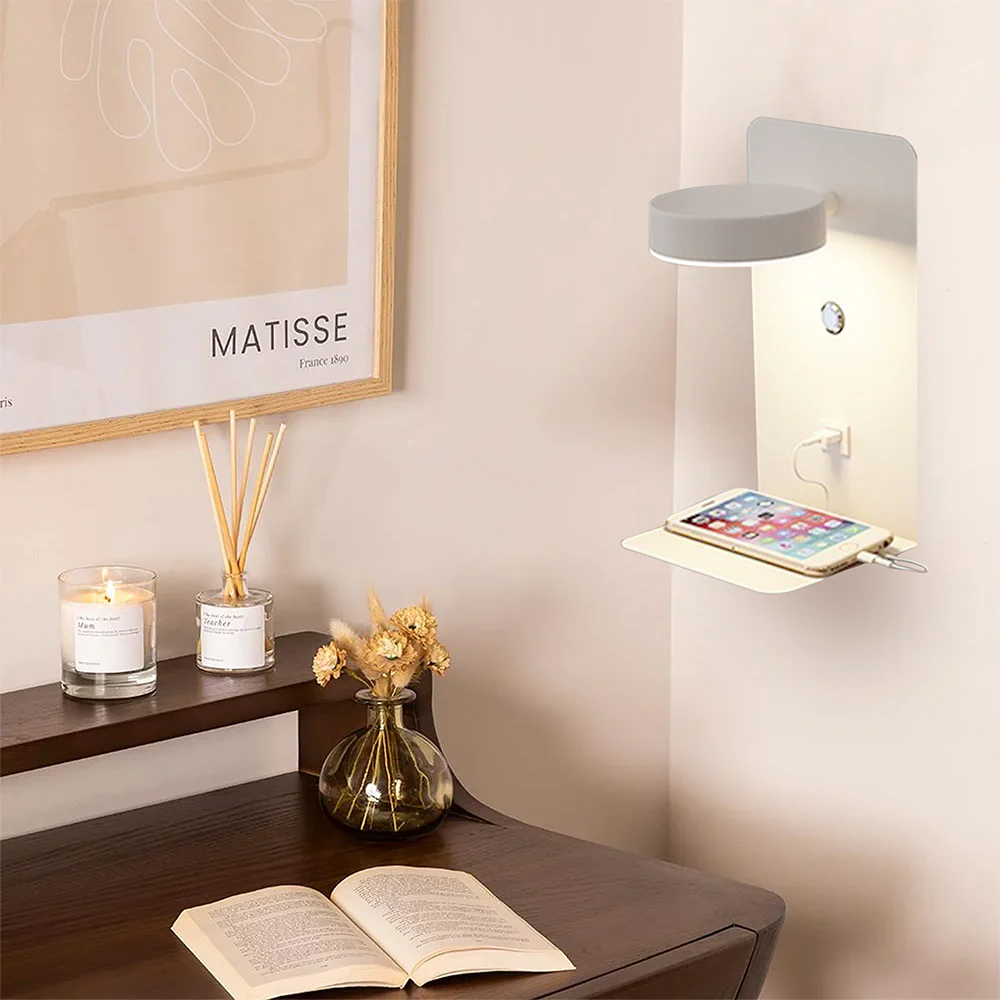 Creative Simple LED Phone Charger Wall Light - Image 2