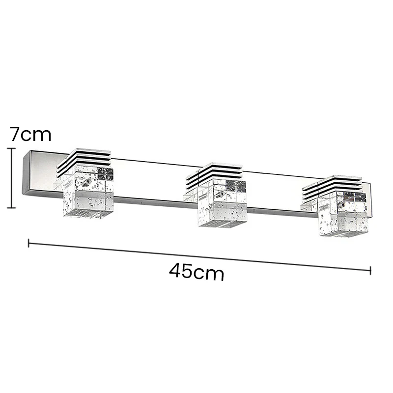 Crystal Luxury Silver Bathroom Vanity Wall Light - Image 6