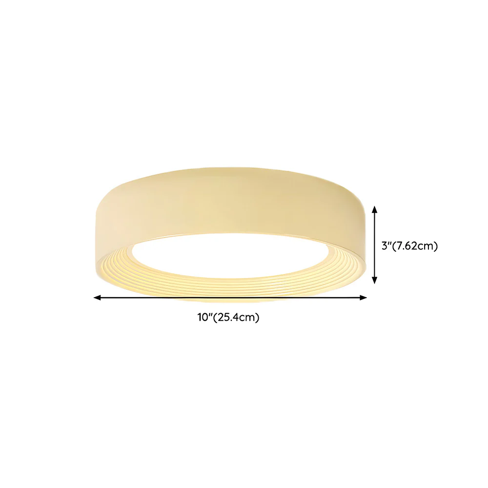 Cute Creamy Yellow Round LED Ceiling Light - Image 7