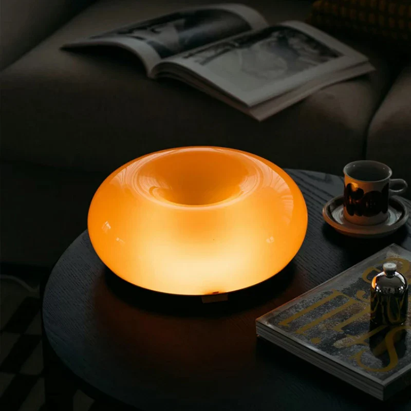 Cute Donut Lamp Orange Table Lamp - Image 2