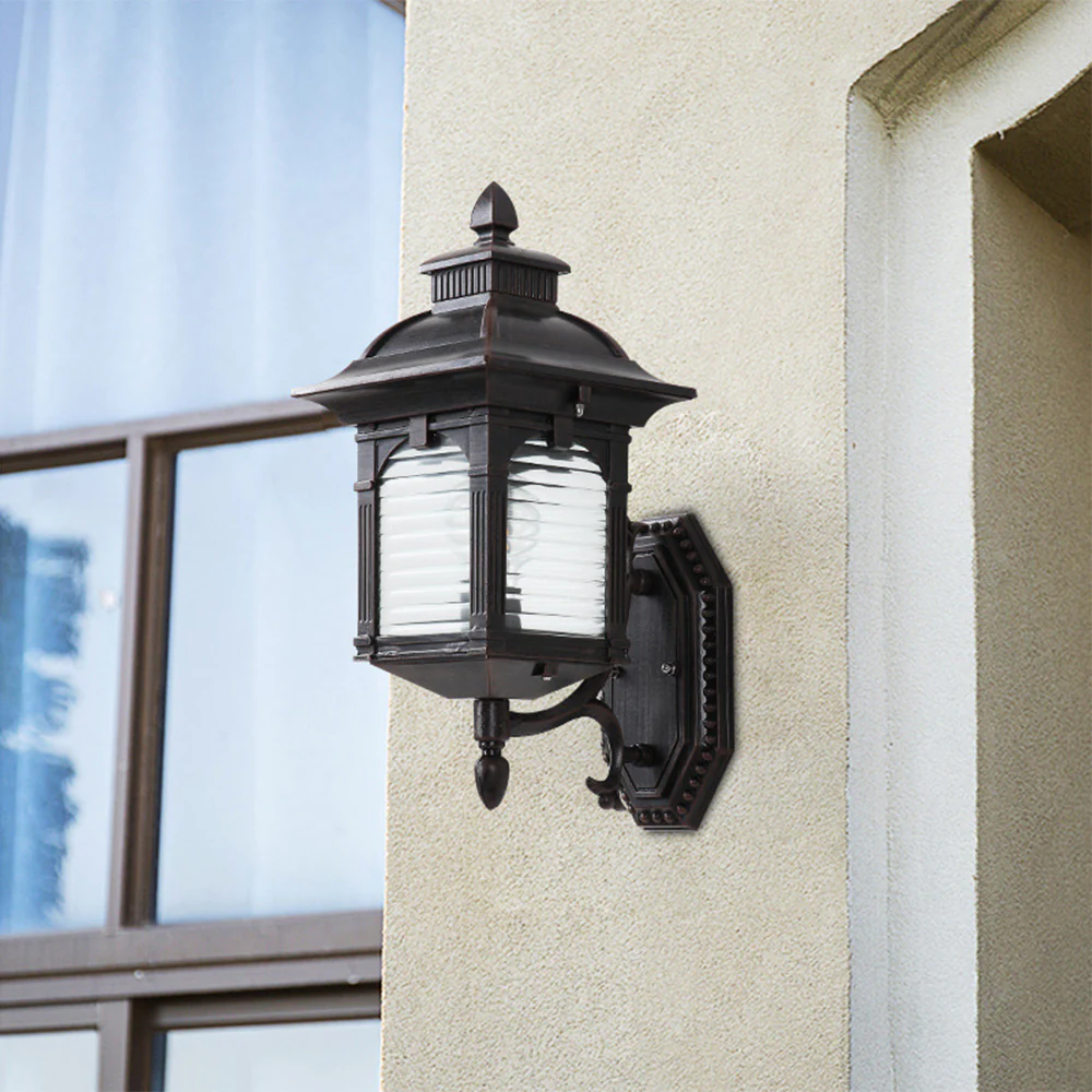 European Black Balcony Outdoor Wall Lamp - Image 2