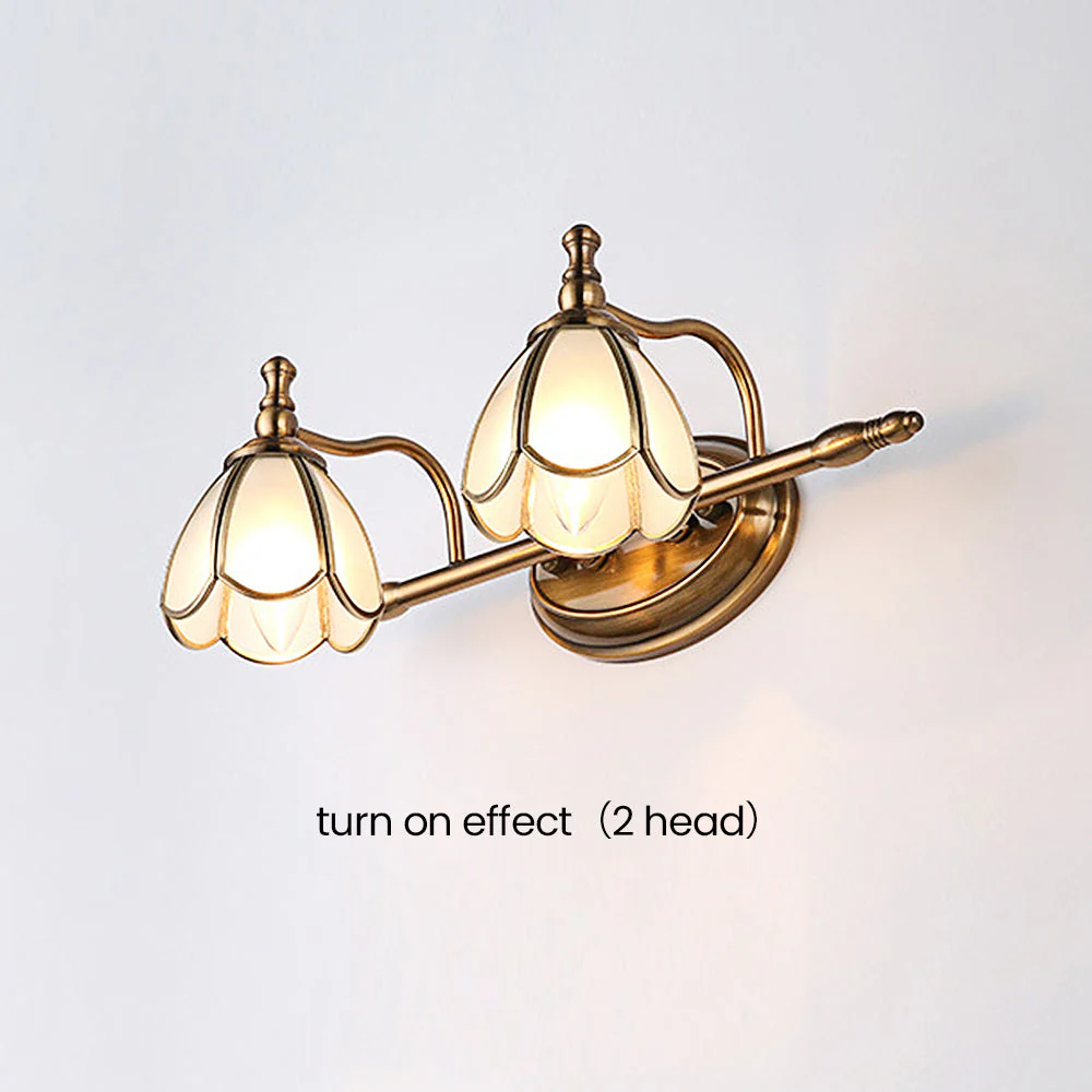 French Flower Gold Bathroom Vanity Wall Lights - Image 7