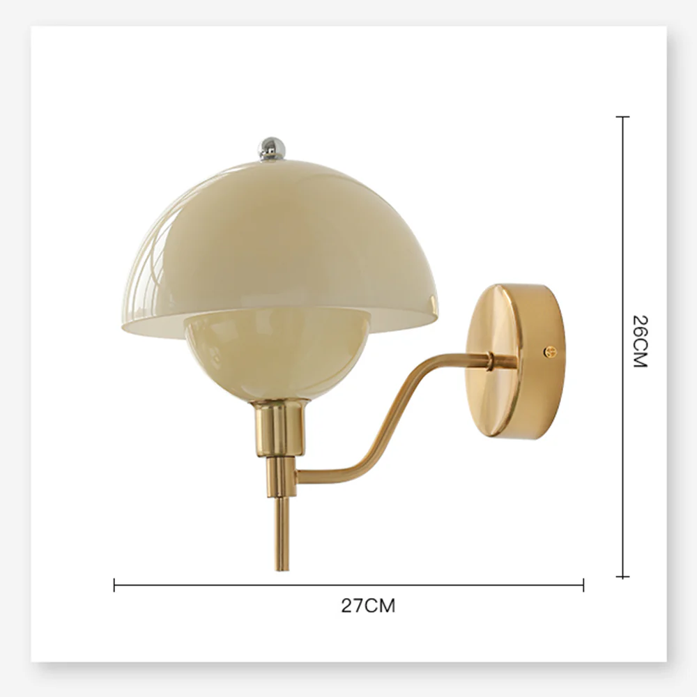 French Mushroom Glass Wall Lamp - Image 14