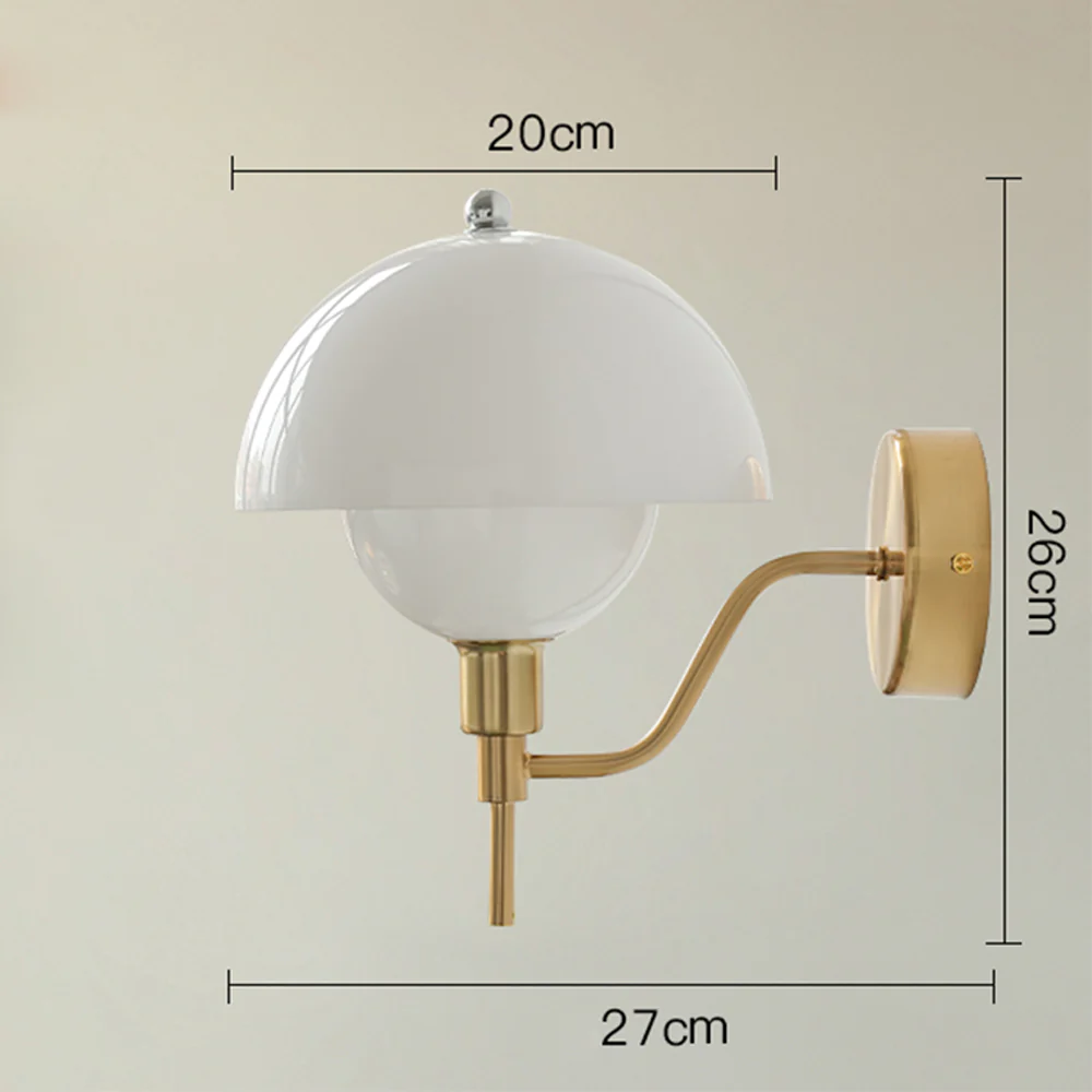 French Mushroom Glass Wall Lamp - Image 5