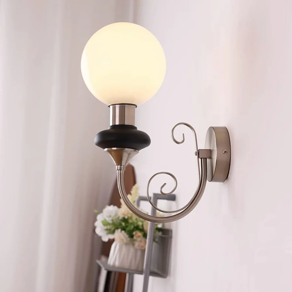 French Retro Glass 1-Light Wall Sconce - Image 13