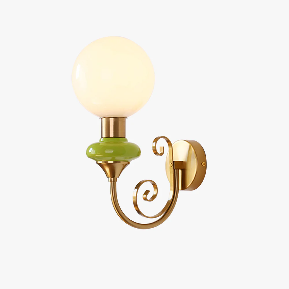 French Retro Glass 1-Light Wall Sconce - Image 3