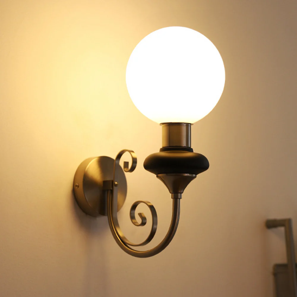 French Retro Glass 1-Light Wall Sconce - Image 9