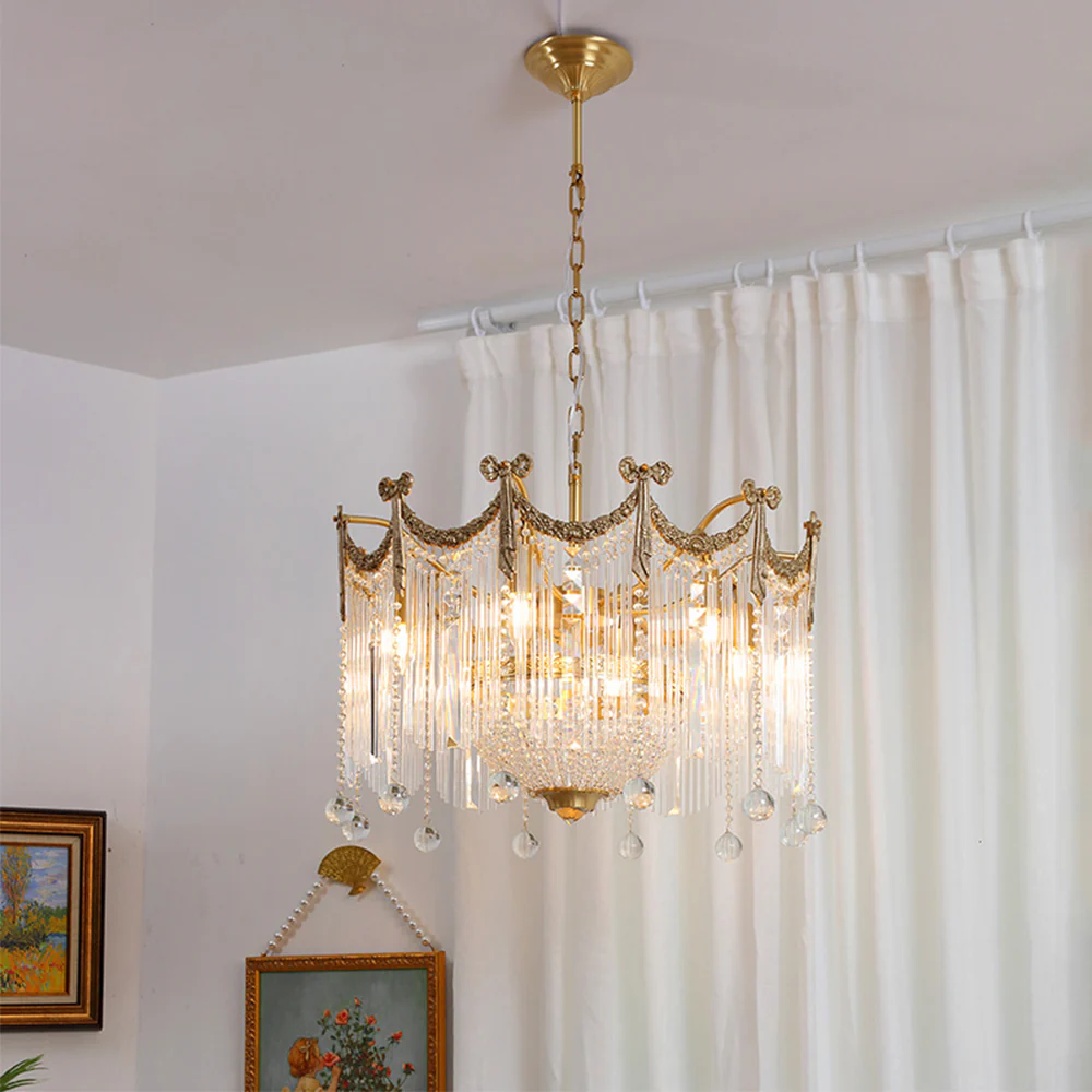 French Water Drop Crystal Chandelier