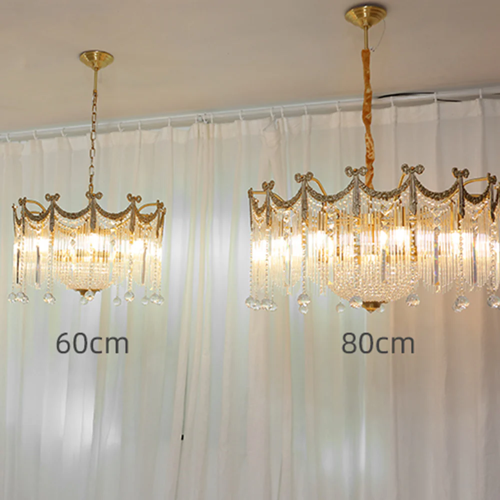 French Water Drop Crystal Chandelier - Image 6