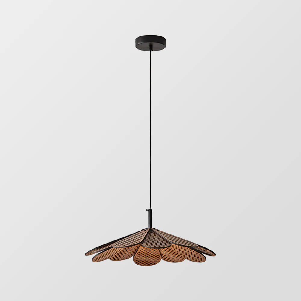 Hollyhock LED Rattan Leaves Pendant Light